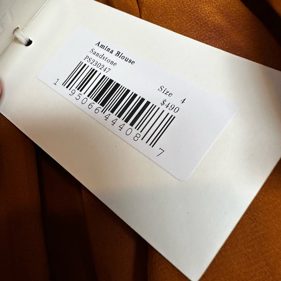 Ulla Johnson Amina Ruffled Silk-Crepe De Chine Blouse NWT - Picture 2 of 4